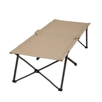 Lit de camping pliable portable d'extérieur en acier pour la randonnée et les voyages