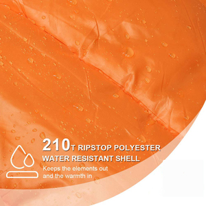 3-4 temporada senderismo al aire libre naranja Camping impermeable momia saco de dormir para adultos - Product Image 4