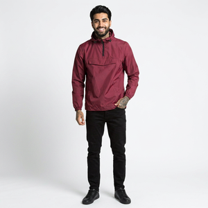 Service OEM ODM Veste de pluie coupe-vent en toile à col montant à capuche pour homme avec logo personnalisé Utilisation en extérieur - Product Image 1