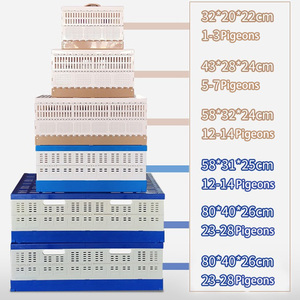 Sản phẩm vật nuôi nhựa gia cầm Pet Bird Giao thông vận tải lồng có thể gập lại Racing Pigeon lồng - Product Image 4