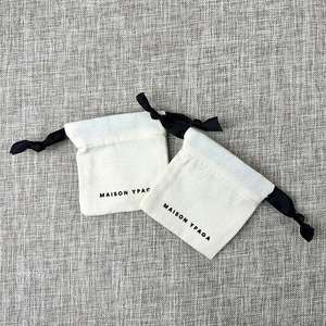 Pochette en coton biologique avec cordon en coton, imprimée avec un logo personnalisé, en toile de coton, pour cadeau de Noël - Product Image 4