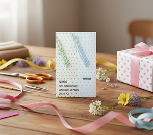 Papel de celofán TAXEALIM, 57x57 cm, diseño de corazones para flores, regalos, manualidades, 20 piezas por paquete - Product Image 2