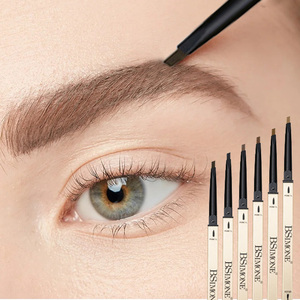 Crayon à sourcils double <span class=keywords><strong>tête</strong></span> triangulaire, résistant à l'eau et à la transpiration, rechargeable, 6 teintes, OEM ODM, marque privée, logo personnalisé, vente en gros - Product Image 1