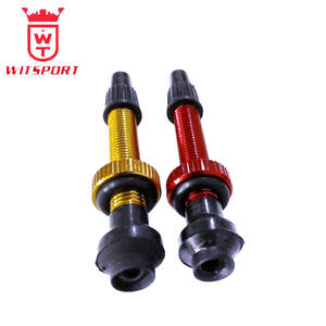 Valves Tubeless en alliage d'aluminium et caoutchouc CNC pour VTT/pneus de route <span class=keywords><strong>Presta</strong></span> <span class=keywords><strong>Valve</strong></span> Stem Personnalisable Longueur <span class=keywords><strong>40mm</strong></span> - Product Image 1