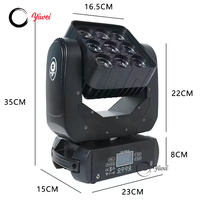 Mini lumière principale mobile de lavage de matrice carrée de LED avec le contrôle de Pixel pour des événements d'étape DJ Night Clubs Bars Pubs