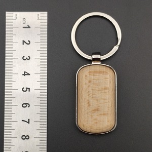 Bằng gỗ Key Fob biểu tượng tùy chỉnh in ấn gỗ da độc quyền Logo <span class=keywords><strong>Keychain</strong></span> - Product Image 6