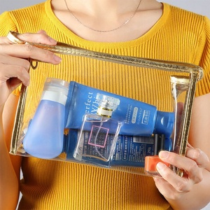 Waterproof Clear Transparent Cosmetics Pouch Makeup <b>Bag</b> Plastic <b>Toiletry</b> Custom logo Cosmetic Make up <b>Bag</b> <b>Travel</b> for Women - Product Image 6