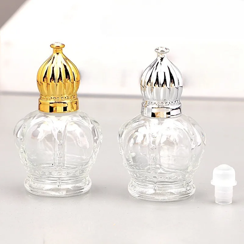 Crown Ball Perfume Bottled 15mlUV Portable Sample Glass Bead Taker High-end Essential Oil Empty Bottle