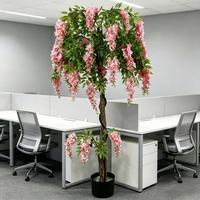 Nouvelles Fleurs de Mariage Artificielles Réalistes en Soie, Arbre de Glycine pour Décoration Maison, Mariage, Fête, Jardin, Articles de Décoration Intérieure