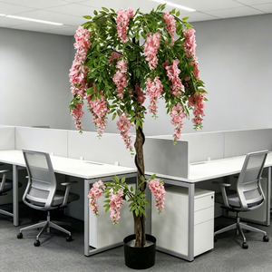 Nouvelle Conception <span class=keywords><strong>de</strong></span> Fleurs <span class=keywords><strong>de</strong></span> Glycine Artificielles Réalistes en Soie pour la Décoration <span class=keywords><strong>de</strong></span> la Maison, des Mariages, des Fêtes, des Jardins, des Arbres <span class=keywords><strong>de</strong></span> Noël, et pour la Fête des Mères - Product Image 3