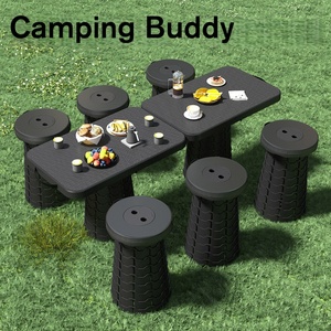 The Portable <strong>Folding</strong> and Telescopic Nylon Low <strong>Stool</strong> for Multiple Scenarios Outdoor Camping Traveling Fishing and Taking Trains - Product Image 5
