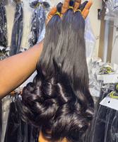 Lots de Cheveux Naturels Bruts avec Closure, Cheveux Bouclés Birmans, Cheveux Afro Crépus en Vrac, Lots de Cheveux Vietnamiens Bruts, Lot de Cheveux Naturels