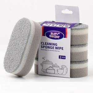 Nouveau Design Multifonction <span class=keywords><strong>Argent</strong></span> Spray Éponges À Vaisselle Forme Ovale Fibre De Noix De Coco Tampons À Récurer pour Cuisine Ménage Pot - Product Image 4