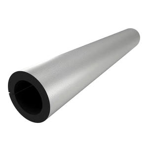Tube d'isolation en mousse de caoutchouc pré-découpé en feuille d'aluminium, à cellules fermées, étanche, pour tuyaux d'eau réfrigérée - Fabricant - Product Image 1