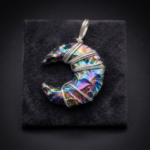จี้หินอาเกตสีเงิน Aura Moon Stone แบบห่อหุ้ม-สไตล์คลาสสิกสำหรับวันครบรอบ - Product Image 3