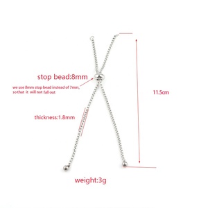Stainless Steel Adjustable Bracelet Connectors DIY Charms Bracelet Accessories <strong>Jewelry</strong> Making Findings <strong>Supplies</strong> - Product Image 2