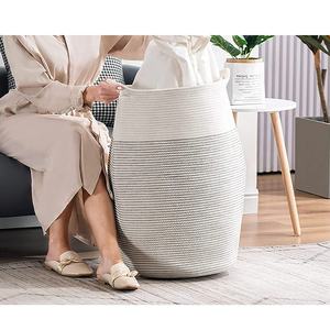 2025 paniers de rangement de jouets en corde de coton ronds faits à la main pour couvertures jouets - Product Image 4