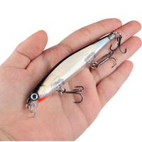Leurre de pêche submersible Minnow 11cm 13.7g 3 hameçons pour eau douce et marine, longue portée, leurre artificiel dur de surface, appât complet