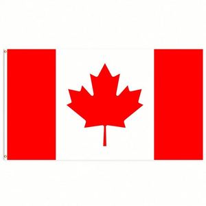 Drapeau du Canada 3x5 pieds en tissu polyester avec deux œillets en laiton, simple couche, pour décoration murale intérieure et extérieure - Product Image 1