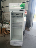 Vitrine réfrigérée verticale avec porte vitrée et refroidisseur d'air pour boissons