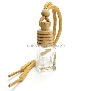 جودة عالية 5-زجاجة عطر غير لامعة علاج بالروائح العطرية غطاء خشبي معطر هواء موزع سيارة لناشر القب - Product Image 1