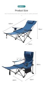 Silla De Playa Cama Plegable Para Acampar Con Paraguas <span class=keywords><strong>Y</strong></span> Reposapiés - Product Image 2