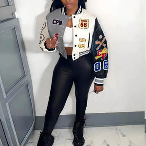 Chaquetas Varsity de Lona Estampadas para Mujer, Nuevas, Elegantes y de Moda, Transpirables, Ligeras, Tendencia de Invierno - Product Image 4