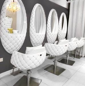 Conjunto de silla de champú de colores, silla de estilismo de peluquero, muebles de salón de belleza - Product Image 4