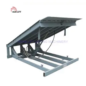 6ton 8ton 10ton Electric Telescopic Ramp Fixed Container Ramp For Forklift Warehouse Portable Hydraulic Ramp