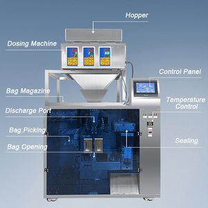 3 Head Granule Premade Bag Packaging <b>Machine</b> For <b>Coffee</b> Powder Nut Rice Bean Snack Seed Grain <b>Automatic</b> Filling Sealing - Product Image 5