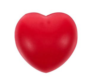 Balle anti-stress en PU en forme de coeur avec logo personnalisé Peluche promotionnelle pour soulager la pression - Product Image 1