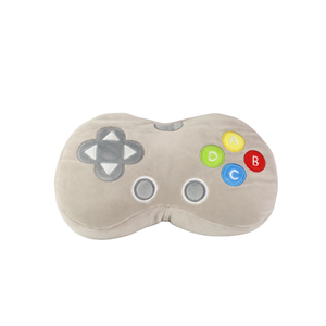 12-Inch Gray Modern Gamepad Plush <b>Pillow</b> with Digital Printing NYFY-1217 MOQ 100 for Gifts - Product Image 1