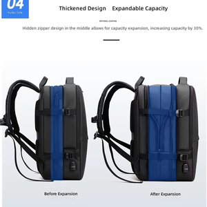 Leichter USB-Aufladbarer Herren-Reiserucksack mit Trolley-Riemen Passend für 15,6 Zoll Computer Großvolumiger Business-Laptop-Rucksack - Product Image 3