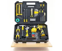 Perceuse électrique sans fil 21V au lithium, moteur sans balais, coffret en acier inoxydable, ensemble combiné, avec perceuse électrique