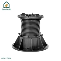 Pieds de support en plastique Sunbuild pour terrasses en WPC – Écologiques, pour hôtels et parcs – Système de carrelage composite haute résistance