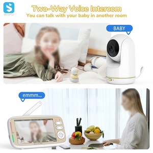 Moniteur bébé caméra 5.0 pouces écran prend en charge la connexion 4 caméras conversation bidirectionnelle Vision nocturne 3050mAh WIFI bébé moniteur avec APP - Product Image 3