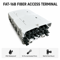 Caja de Distribución de Fibra Óptica FTTH Preterminada de 16 Núcleos SC APC IP65 Resistente a la Intemperie de PC ABS