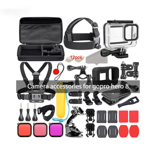 Hot Go Pro Sports Camera Accessories Kit Long Screw gopro Accessories Set for gopro 11 10 9 8 5 Action Camera Accessories Set
