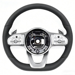 Volante de Cuero Negro para <span class=keywords><strong>Mercedes</strong></span> <span class=keywords><strong>Benz</strong></span> W205 W208 GLC 300 W212 W213 W253 E43 S550 X253 - Product Image 1