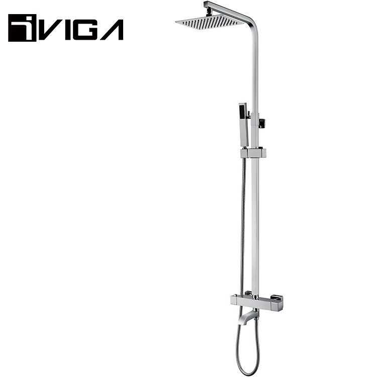 Moderne Pluie En Laiton Haute Pression L'équilibre Ensemble de Robinet de Douche Colonne De Douche Mitigeur de Douche
