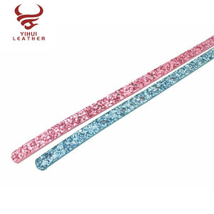 Designer di moda Bling Glitter sottile per bambini cintura piatta in pelle PU fibbia stella cintura per bambini per bambine - Product Image 6