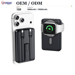 Batería Externa Magnética Inalámbrica al por Mayor para Teléfonos y Relojes, 10000mAh 5000mAh, con Soporte y 2 Cables de Entrada Tipo C - Product Image 1