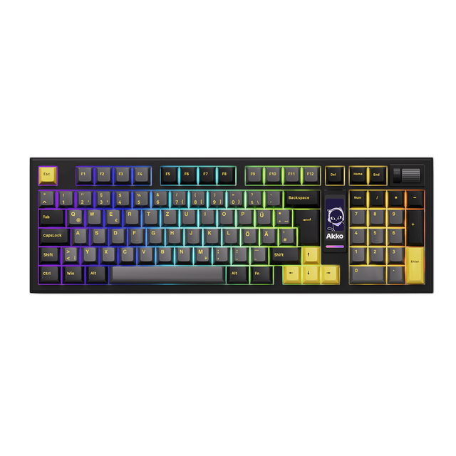 AKKO 5098B OEM Mechanical Keyboard TFT LCD Screen ISO-DE 3-in-1 (UK/DE/Nordic) 1800 Compact 8000mAh Battery Fast-Charging RGB