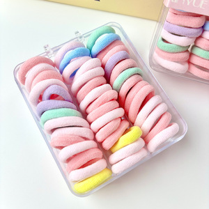 Élastiques à cheveux pour enfants, couleurs bonbon, haute élasticité, durables, style princesse, anneaux en tissu, usage quotidien - Product Image 4