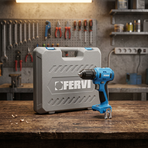 Perceuse électrique sans fil FERVI 20V, batterie au lithium, application industrielle, certifiée GS, compatible OEM, perçage du bois jusqu'à 40 mm, 35/55 - Product Image 2