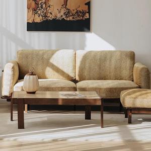 Nordic Solid <b>Wood</b> <b>Sofa</b> Upholstered Two Seat Couch Modern Minimalist Living Room Bedroom Furniture - Product Image 2