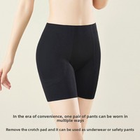Pantalon taille haute pour femme en nylon polyamide fin avec coussinets de hanche amovibles, effet ventre plat, rehaussement des fesses, anti-transparence et conception sans couture