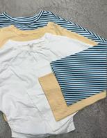 Camiseta Corta de Algodón con Manga Murciélago y Cintura Fruncida Personalizada, Ajuste Delgado, Ropa para Mujer
