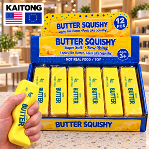 KAITONG Giocattoli Sensoriali per Autismo, Best Seller negli USA nel 2026, Squishies Personalizzati con Logo a Colori, Giocattoli Morbidi a Forma di Bastoncino di Burro - Product Image 1