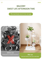 Support de fleurs métallique à 5 pots pour intérieur, revêtement poudré, écologique et stable, modèle 2025, haute qualité, vente chaude